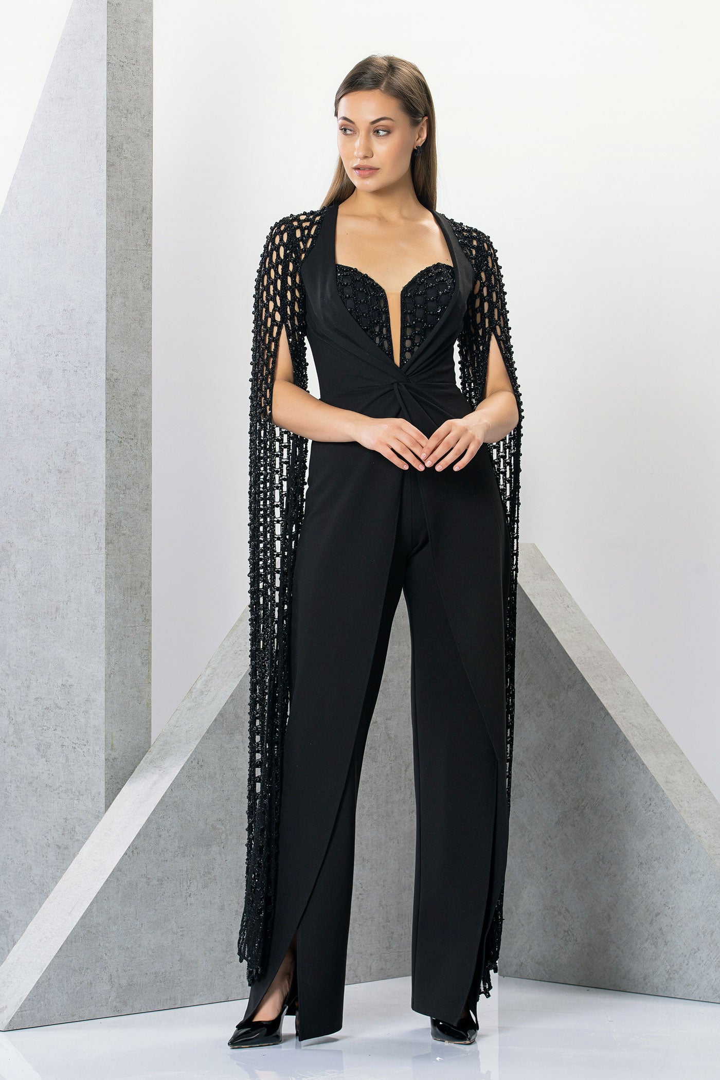 Dress jumpsuits with sleeves best sale