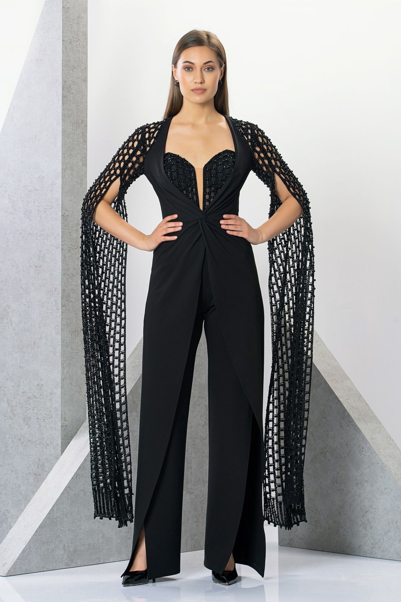 Lizette Long Sleeve Embroidered Jumpsuit